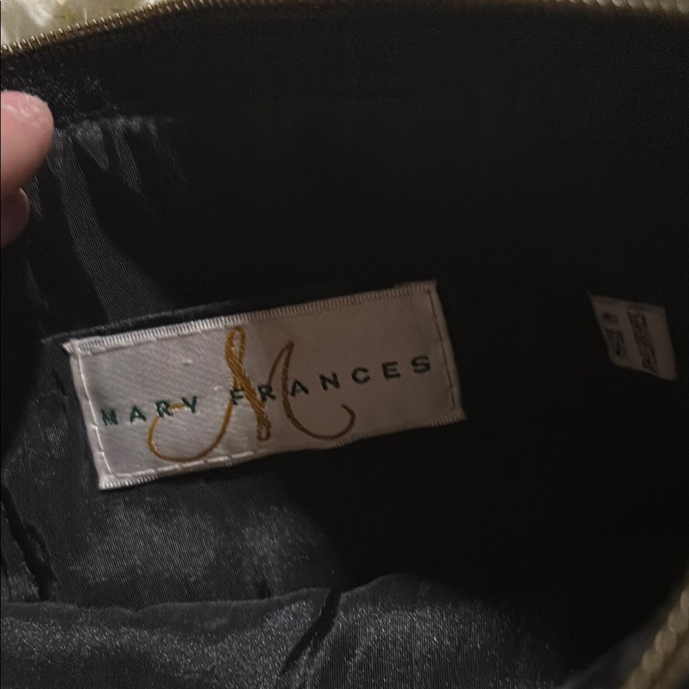 Mary Frances Black Clutch with Elegant Design